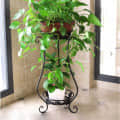 Sebastian Metal Plant Stand (Black) - front_view