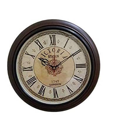 Wall Clock Wooden Antique Clock Size 10 Inches
