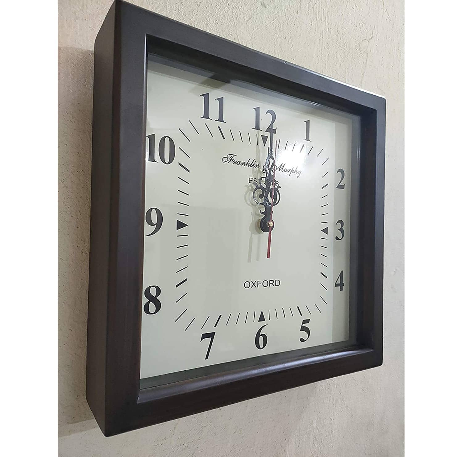 Wall Clock Wooden Antique Clock Wood Carving Wooden Wall Clock for Home Decor