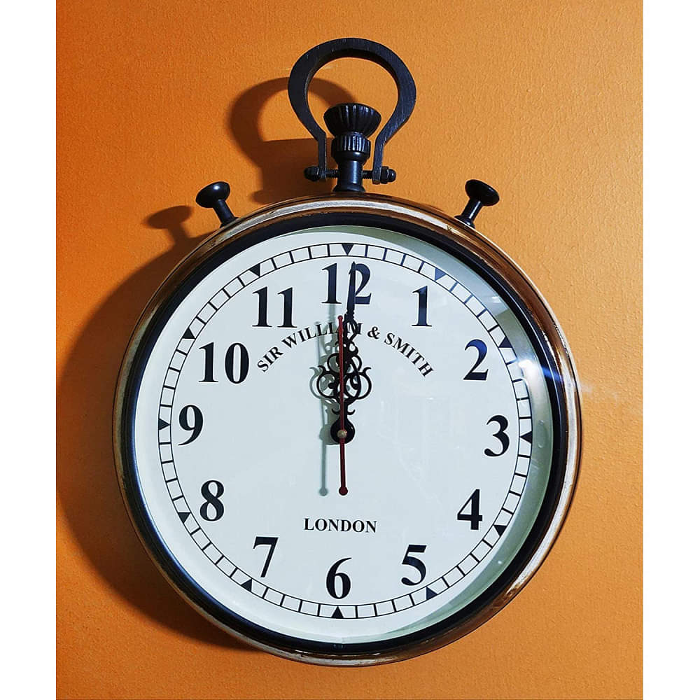 Art Wooden Wall Clock Handmade Clock Vintage Style Art Deco Style for Home Decore Office 15 inch - photo