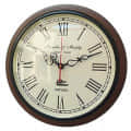 12" Wall Clock Roman Number Wooden Antique - front_view
