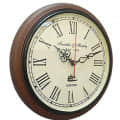 12" Wall Clock Roman Number Wooden Antique - top_view
