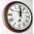 Wooden Wall Clock Antique Style Art Unique Home Office Decor Colour Brown 12 inch - photo