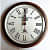 Wooden Wall Clock Antique Style Art Unique Home Office Decor Colour Brown 12 inch - front_view