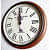 Wooden Wall Clock Antique Style Art Unique Home Office Decor Colour Brown 12 inch - top_view