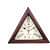 Triangle Wooden Wall Clock 12" (Brown) - photo
