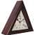 Triangle Wooden Wall Clock 12" (Brown) - front_view
