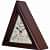 Triangle Wooden Wall Clock 12" (Brown) - top_view