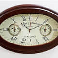 Antique Style Brass Wooden Wall Clock World Time Wall Clock Nautical Gift and Home Décor . - photo