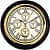 Wooden Time Wall Clock World Clock Brass Round Art Unique Antique Style for Home Decore Brown 16 inch - photo
