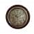 Wall Clock Wood and Brass Antique - photo