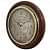 Wall Clock Wood and Brass Antique - front_view