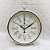 Metal and Wooden Desk Clock Copper Finish Morden Shape Long Run Plane Glass Clock - photo