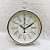 Metal and Wooden Desk Clock Copper Finish Morden Shape Long Run Plane Glass Clock - front_view