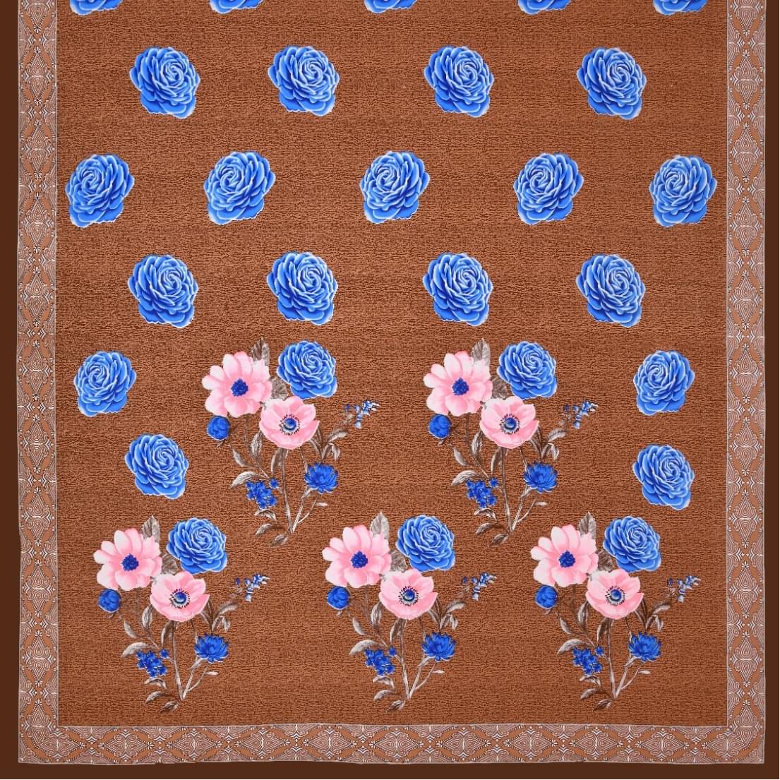 Pure Cotton Premium Quality King Size Bedsheet With 2 Designer Pillow Covers