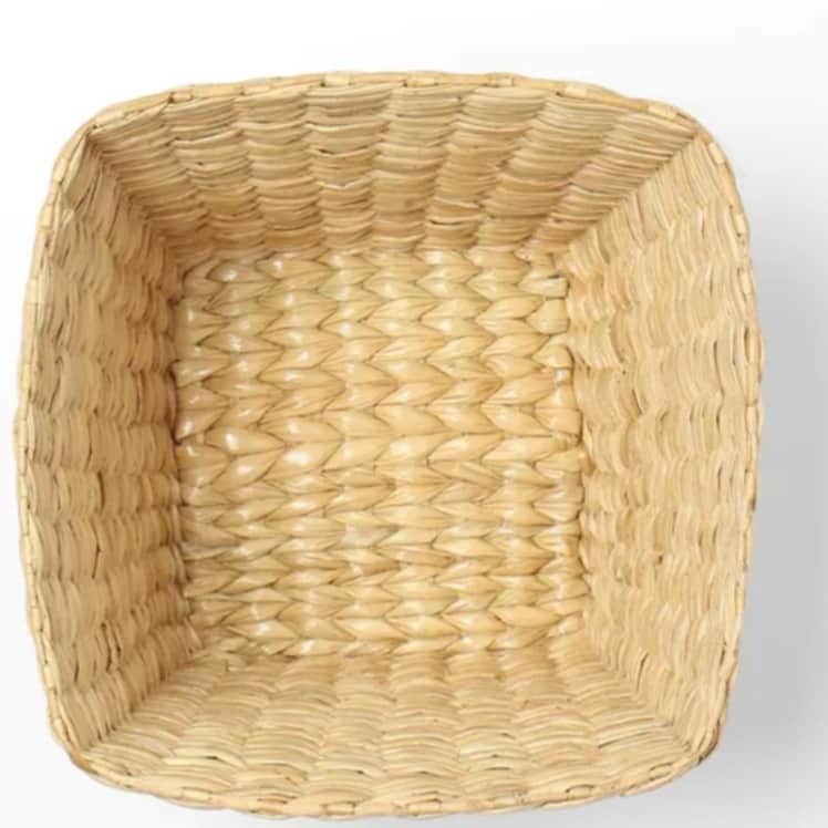 Kauna Grass Square Planter Natural Jute - top_view