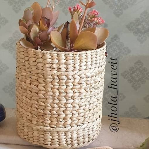 Kauna Grass Round Planter