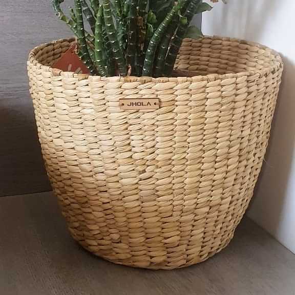 Oval Shape made of Kauna Grass Planter - photo