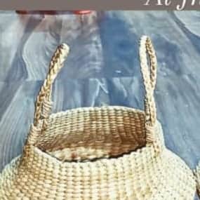 Bella Planter made of Kauna Grass - top_view