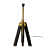 Black And Antique Wood Tripod Floor Lamp Stand with Shade and Bulb - bottom_view