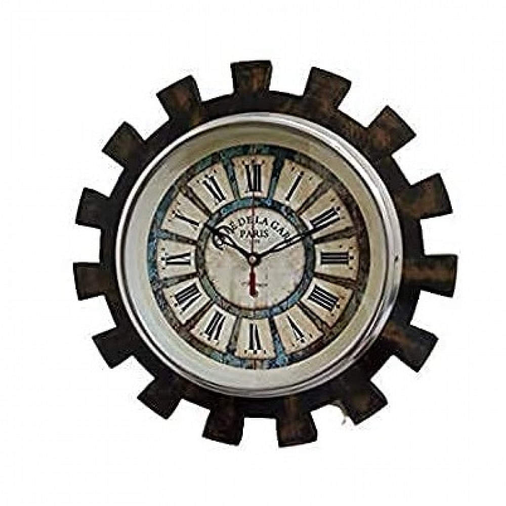 Wooden 3 D Antique Wall Clock 12 inches - photo