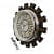 Wooden 3 D Antique Wall Clock 12 inches - front_view