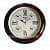 5 Time Wooden Wall Clock Brown Roman Number I Big Wall Clock - front_view