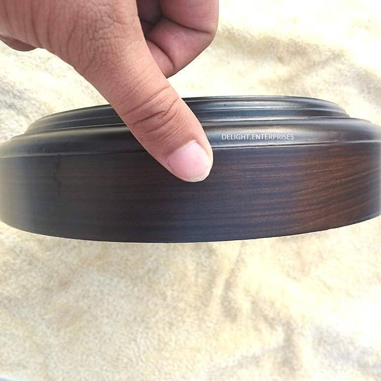 18 inch Wooden Wall Clock Oval Shape Wall Decor Roman Number