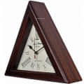 Triangle Wooden Wall Clock 12 inch - top_view