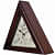 Triangle Wooden Wall Clock 12 inch - top_view