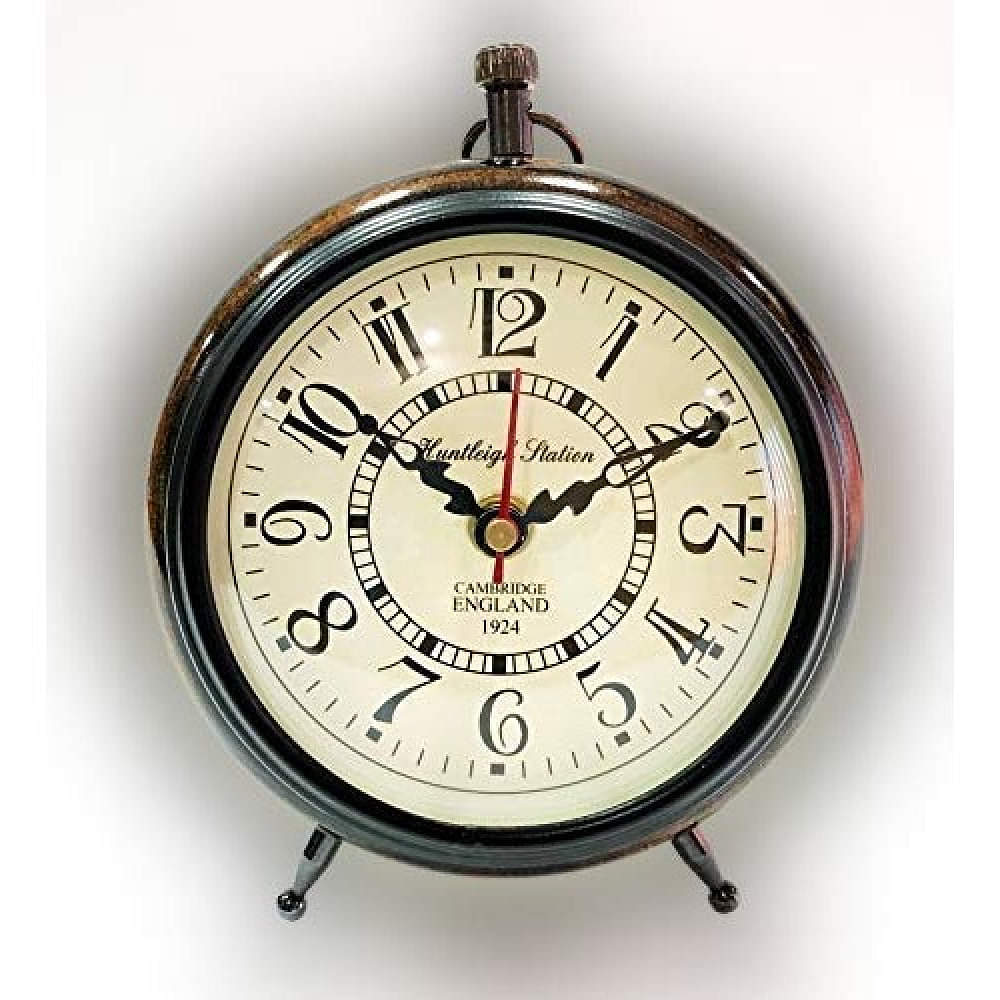 Table Desk Antique Wooden Clock Wall Clock 5 inch - photo