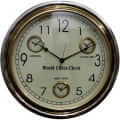 Antique Vintage Aluminum and Brass 22" Wall Clock Nautical Handmade Collectible Gift for Home and Office Wall Décor - photo