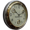 Antique Vintage Aluminum and Brass 22" Wall Clock Nautical Handmade Collectible Gift for Home and Office Wall Décor - front_view