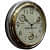 Antique Vintage Aluminum and Brass 22" Wall Clock Nautical Handmade Collectible Gift for Home and Office Wall Décor - front_view
