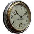 Antique Vintage Aluminum and Brass 22" Wall Clock Nautical Handmade Collectible Gift for Home and Office Wall Décor - top_view
