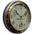 Antique Vintage Aluminum and Brass 22" Wall Clock Nautical Handmade Collectible Gift for Home and Office Wall Décor - top_view