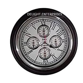 Brown Wooden Wall Clock I Big Wall Clock I Designer Clock - front_view