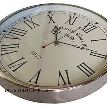 Steel Wall Clock 12 Inch Home & Decor I Big Clock I Wall Clock