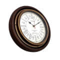 Wall Clock Wood and Brass (12inchs) - photo