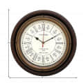 Wall Clock Wood and Brass (12inchs) - top_view