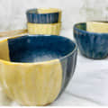 Blue/Beige Dessert Bowls (Set of 4) - top_view