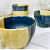 Blue/Beige Dessert Bowls (Set of 4) - top_view