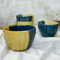 Blue/Beige Dessert Bowls (Set of 4) - rear_view
