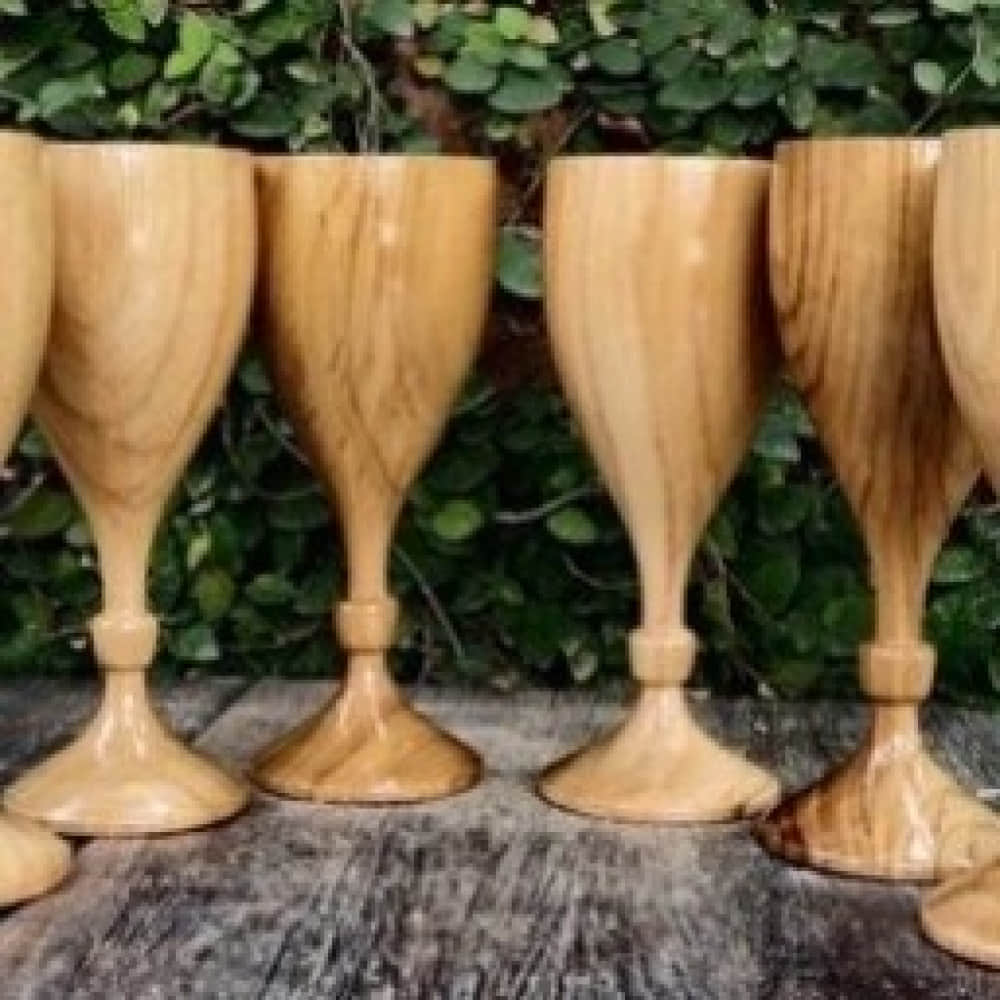 Goti Wodden  Wine Glasses - photo