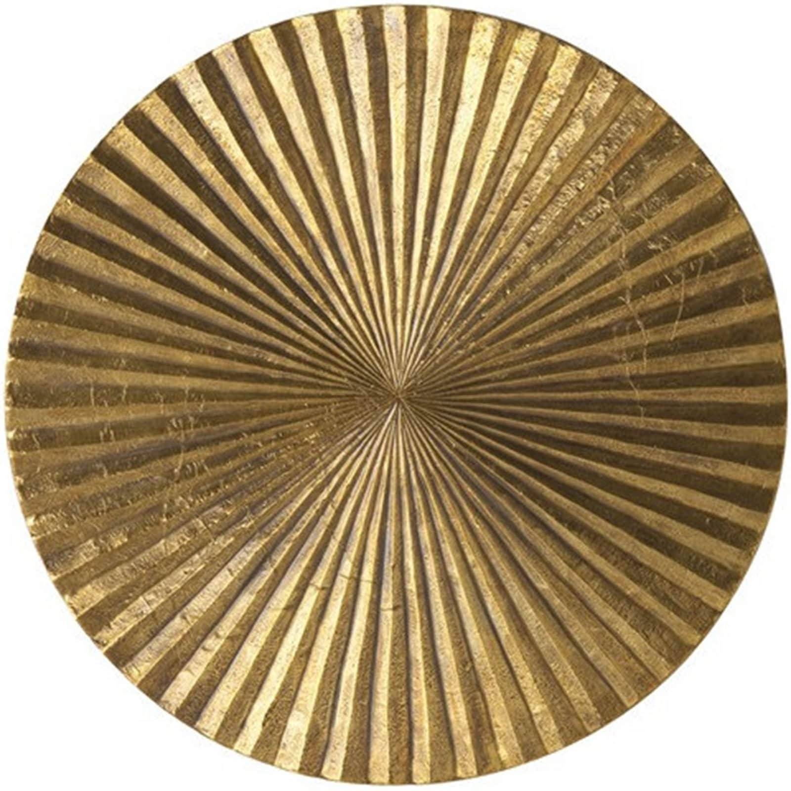 Set of 6 Sunburst Handmade Antique Plates Metal Wall Art - top_view