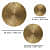 Set of 6 Sunburst Handmade Antique Plates Metal Wall Art - rear_view