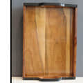 Wooden Handcrafted Serving Tray - rear_view