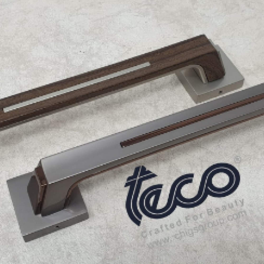 Door Handle 8" Silver Matt Finish (Pack of 2) - photo