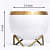 White & Golden Dual Tone Metal Pot 5" - rear_view