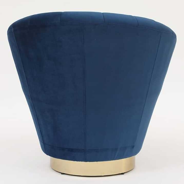 Lounge Chair In Blue Velvet Colour - photo